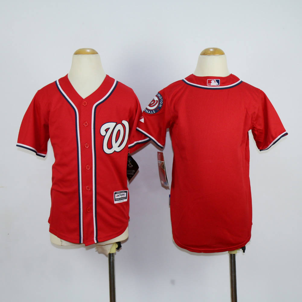 Youth Washington Nationals Blank Red MLB Jerseys->women mlb jersey->Women Jersey